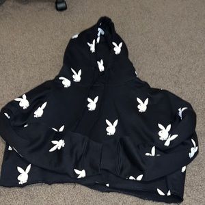 Missguided Playboy Collection Cropped Sweatshirt